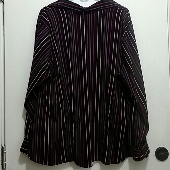 Size 22/24 long sleeve empire waist striped blouse - Picture 6 of 7